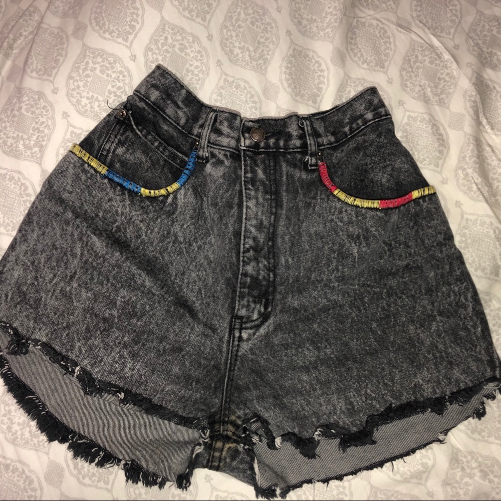 SOLD!!! Vintage Acid Wash High Waisted Jean Shorts